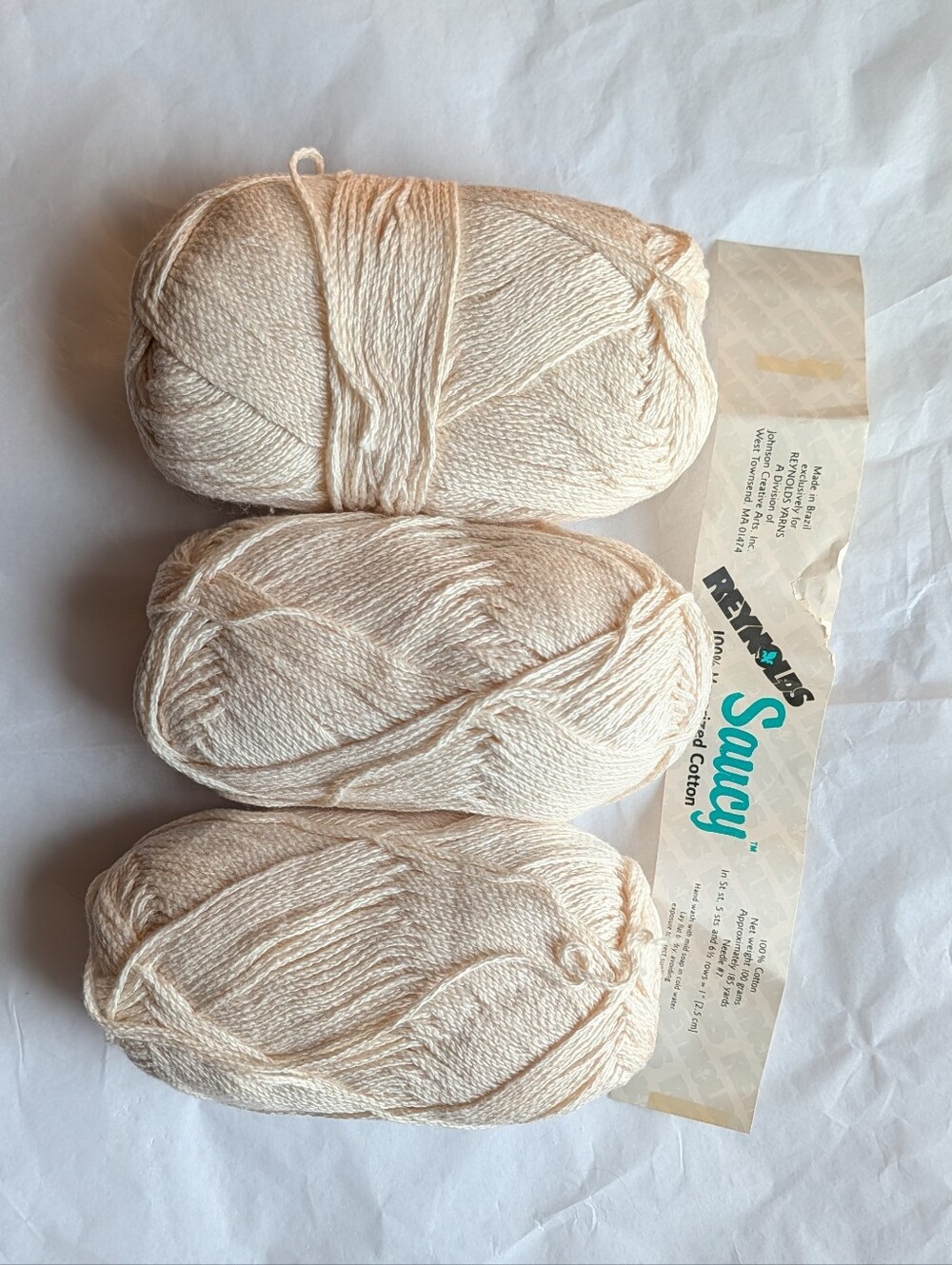 Knit Cotton Yarn - Cream - New Beginnings